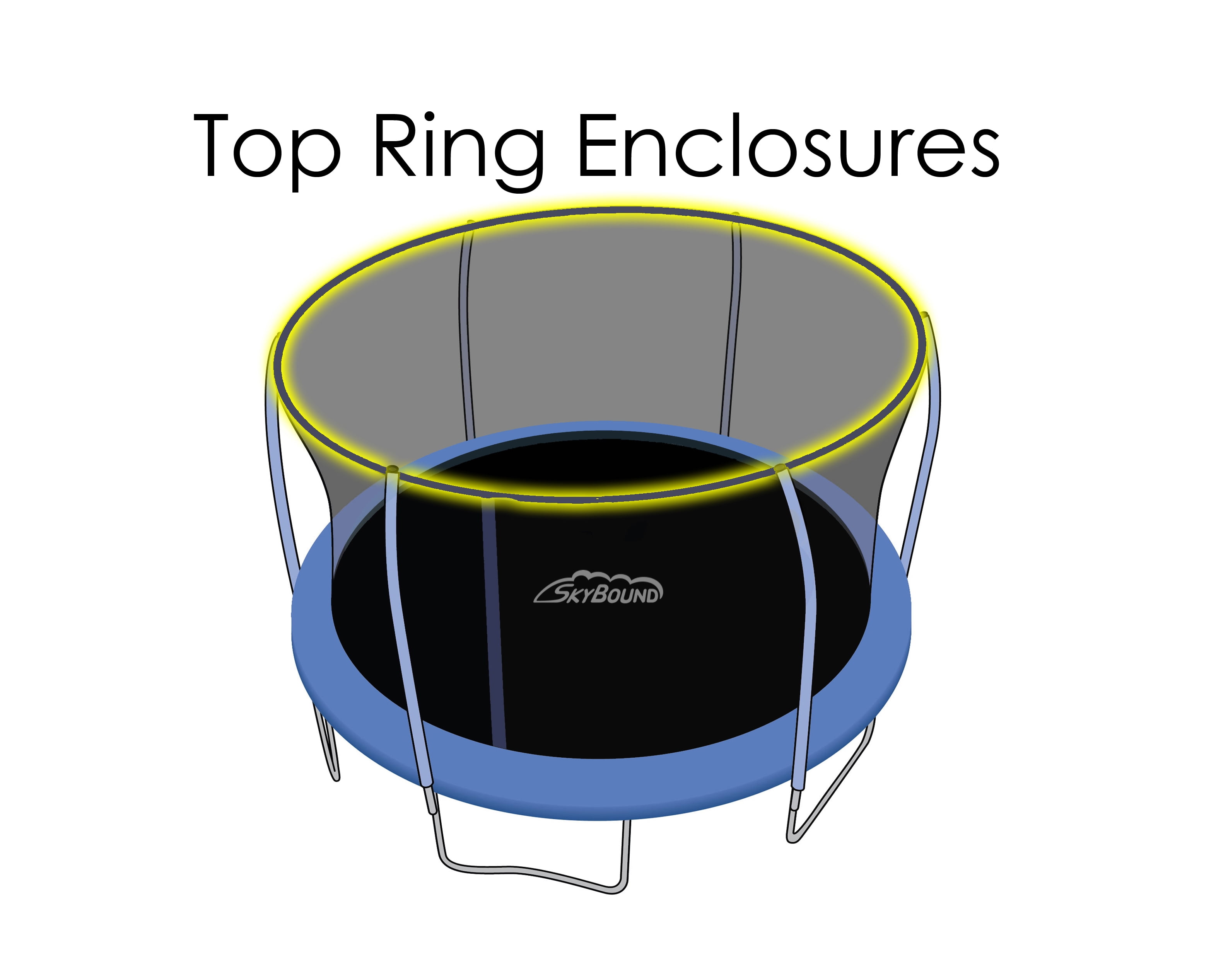 Replacement Trampoline Safety Net For 14 ft Frames w/ 6 Enclosure