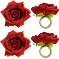 thumbnail image 1 of Juego de 4 anillos para servilletas YONGSHENG Flores artesanales, 1 of 5