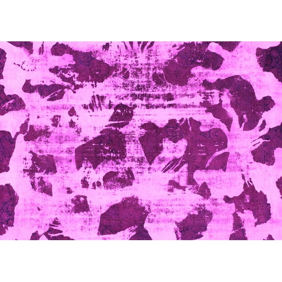 Ahgly Company Indoor Rectangle Abstract Pink Modern Area Rugs, 6' x 9'