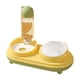 thumbnail image 5 of Dispensador automático de agua para perros y gatos, comedero inclinado 2 en 1 para cachorros Amarillo, 5 of 8
