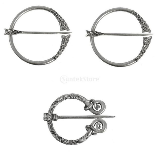 3 X Wikinger Brosche Schal Mantel Schal Mittelalterlicher Schmuck Antik Silber Sunnimix Broche nórdico vikingo vintage