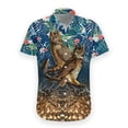 thumbnail image 4 of Camisas de playa de manga corta para hombre, camisa hawaiana con estampado 3D de zorro animal para hombre, camisetas casuales de verano con botones, ropa, 4 of 4