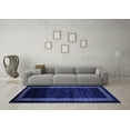 thumbnail image 3 of Ahgly Company Indoor Rectangle Abstract Blue Modern Area Rugs, 8' x 10', 3 of 4