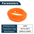 thumbnail image 4 of Manguera de vacío de silicona Unique Bargains para línea de vacío automotriz naranja 16FT 5/8" 16mm ID 2mm Grosor 1 Pc Alta temperatura 130PSI Presión máxima para aire y agua, 4 of 6