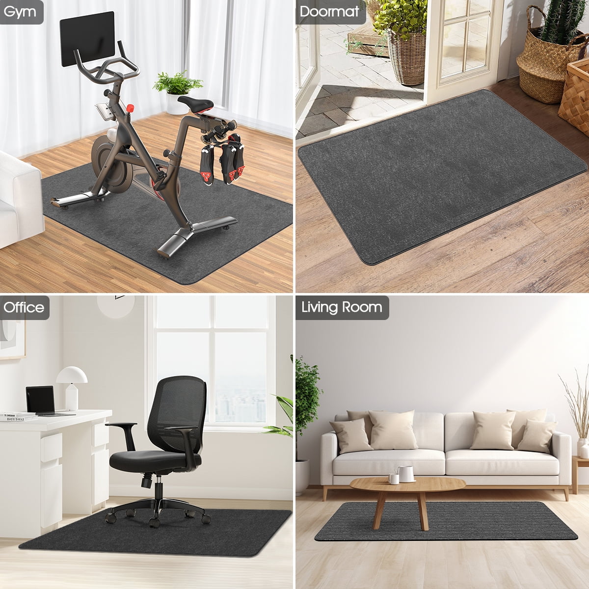 GPED Office Chair Mat for Hardwood Floor, 55"x35" Desk Chair Mat, Anti-Slip Floor Protector, Under Desk Low-Pile Office Rug Floor Mat for Office, Home