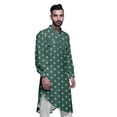 thumbnail image 3 of Atasi Style Asymétrique Kurta pour Hommes Imprimée Longue Chemise Kurta Décontractée, 3 of 6