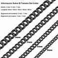 thumbnail image 2 of Collar Cadena Estilo Cubano Unisex Acero Inoxidable Xtellar Negro, 2 of 4