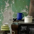 thumbnail image 2 of Novomoskovsjka Posuda Valentine Blue 5-Pint Enamel Pitcher 84.5 fl oz (2.5 L) Enameled Steel Vintage Style Serving Jug for Juice Lemonade Milk for Home & Kitchen, 2 of 6