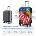 thumbnail image 4 of Logiee Eagle Head With American Flag Print Travel Luggage Cover,Suitcase Protector, Washable Elastic Suitcase Baggage Cover,Closure for Wheeled Suitcase Fit 18-32 Inch Luggage-Small, 4 of 7