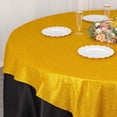 thumbnail image 3 of Efavormart 72"x72" Gold Glitter Sparkle Polyester Table Overlay, Shimmery Square Table Topper, 3 of 11