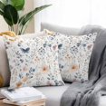 thumbnail image 2 of Watercolor Wildflowers Throw Pillow Covers 20x20 Inch Set of 2, Spring Pastoral Botanical Flowers Waterproof Outdoor Pillow Covers, Decorative Cushion Pillowcases for Couch, Sofa, Bed, Garden, Patio, 2 of 9