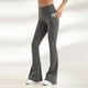 thumbnail image 4 of Gibobby Pantalones de yoga Legging de compresión casual Feminina Mujeres Pantalones de campana Pantalones acampanados de yoga para damas Pantalones de yoga Tipo V Pantalones d(Gris， S), 4 of 4