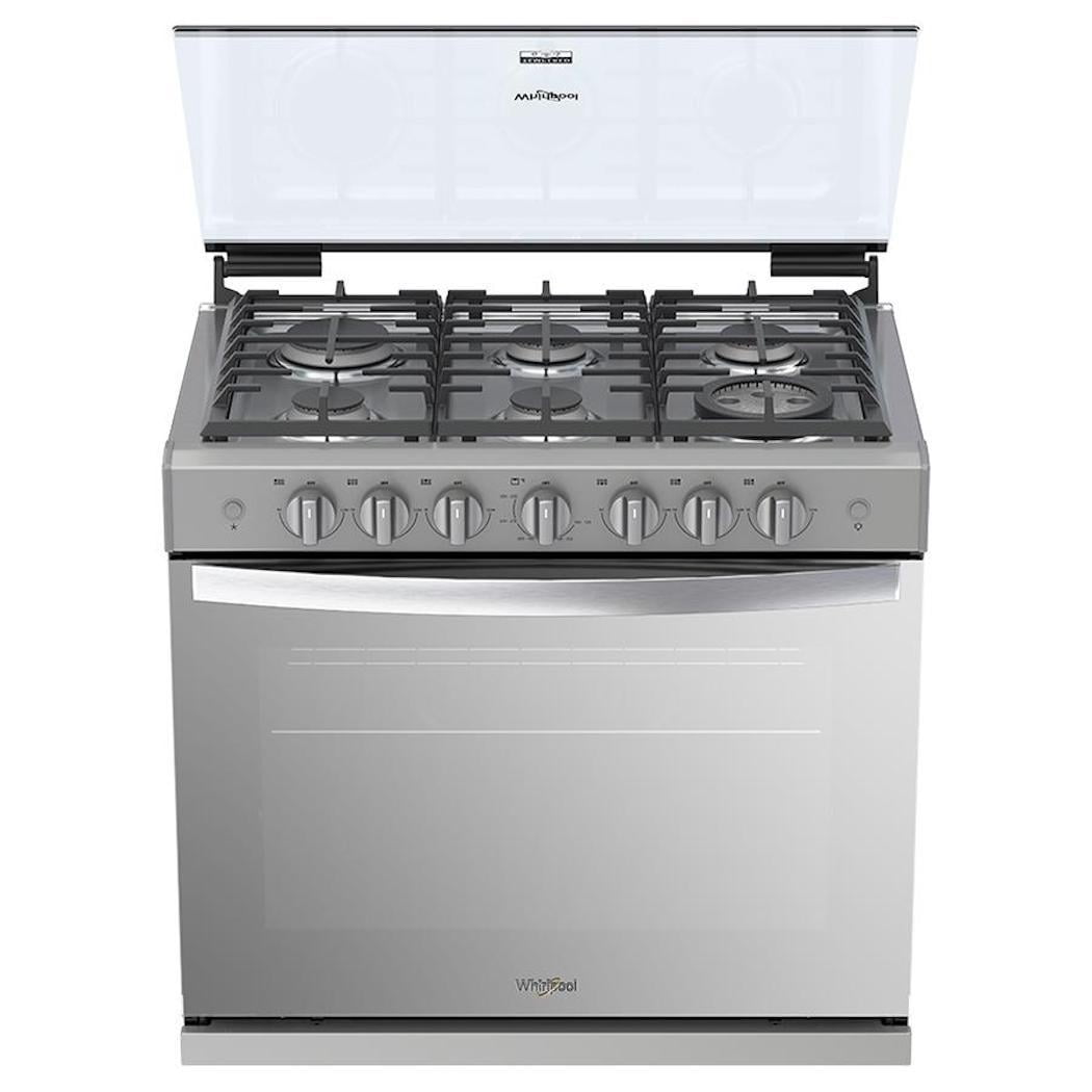 Estufa de gas de 80 cm (31 pulgadas) Whirlpool WER3100D para empotrar en acero inoxidable
