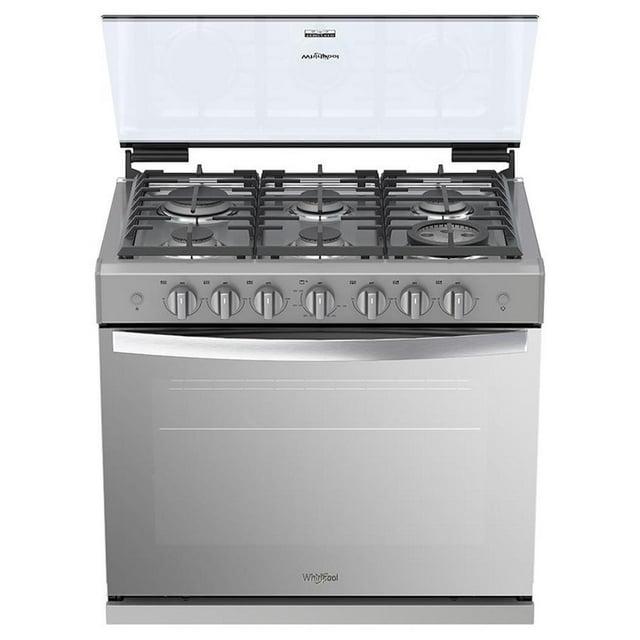Estufa de gas de 80 cm (31 pulgadas) Whirlpool WER3100D para empotrar en acero inoxidable