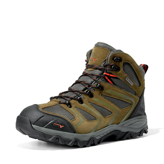 Botas de senderismo NORTIV 8 Armadillo impermeables para hombre, talla 10.5, color oliva