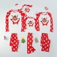 thumbnail image 2 of Conjunto de pijamas familiares de Navidad, conjunto cómodo de dos piezas con estampado de texto, Top de manga larga, pantalones elásticos, Atuendo para padres e hijos, 2 of 4