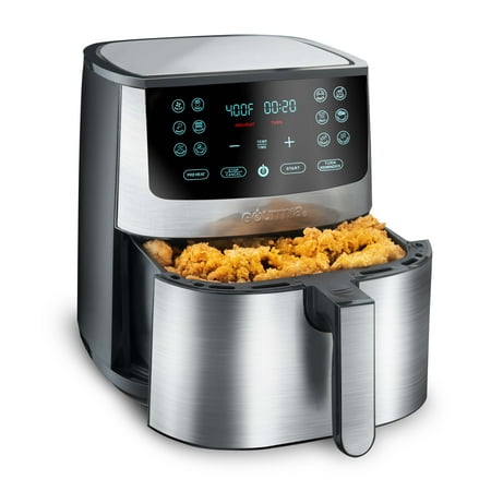 Gourmia 8-Qt. Stainless Steel Digital Air Fryer - Walmart.com - Walmart.com