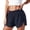 Navy, variant on Sngxgn Womens Shorts Casual Elastic High Waisted Wide Leg Shorts Knee Length Summer Shorts with Pockets(Grey,XXL)