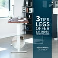 thumbnail image 6 of VIVO Electric 71” x 30” Stand Up Desk, Dark Walnut Table Top, White Frame, 6 of 8