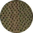 thumbnail image 1 of Ahgly Company Indoor Round Abstract Brown Modern Area Rugs, 5' Round, 1 of 4