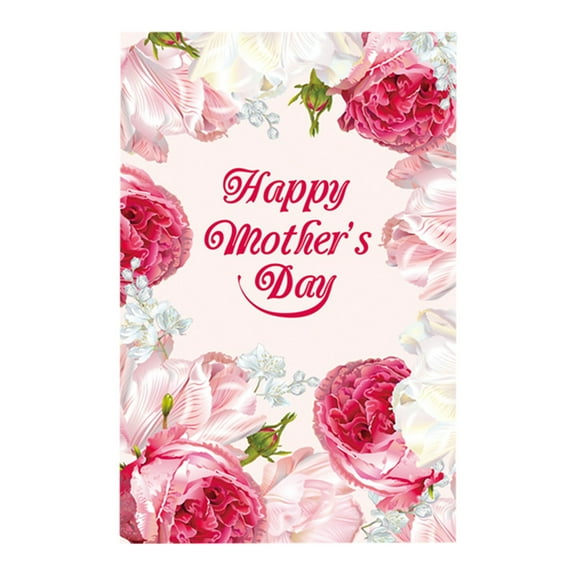 LanSuare Mother's Day Garden Flag Double-Sided Love with Hanging Hearts and Flowers Backdrop for Mother's Day Decorations