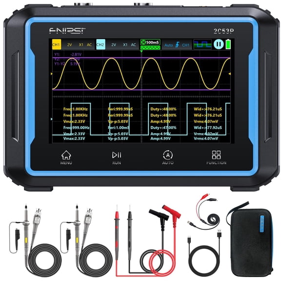 Osciloscopio portátil para tabletas con multímetro FNIRSI 2C53P 50 Mhz