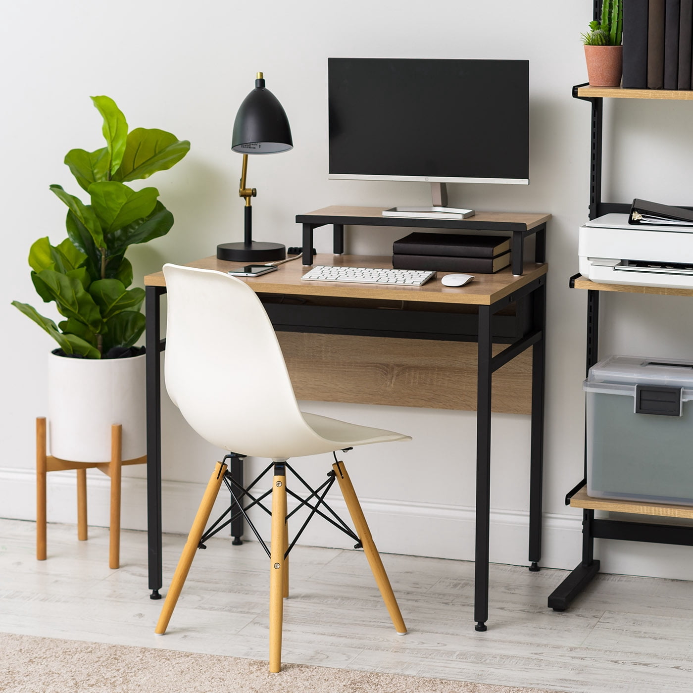IRIS Office Computer Desk With Monitor Stand, Organizer and Cable Tray