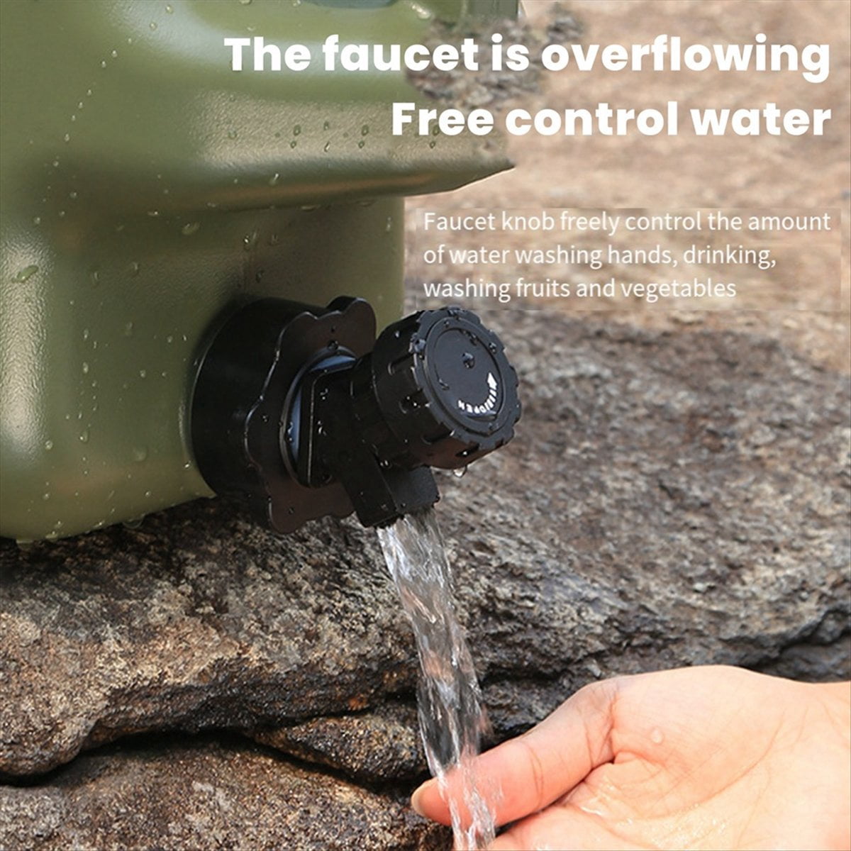 Portable Outdoor Camping Water Storage Tank with Faucet 11L Foldable Water Container for Hiking Picnic BBQ