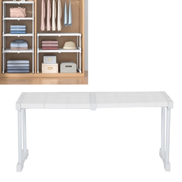 Expandable Shelf Partition Retractable Cupboard Rack Vegetable 121Lb Rack Expandable Divider for Layered Pantry Dividing Machine Closet