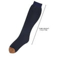 thumbnail image 4 of Luxtrada 5 Pairs Men's Wide Striped Toe Sheer Dress Socks Silk High Thin Breathable Sexy Socks (Black), 4 of 8