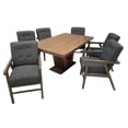 thumbnail image 3 of Comedor Paris 6 Sillas, Lino Oxford, Chapa De Parota, 160x100 cm, 3 of 9