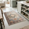 thumbnail image 2 of Homore Vintage Boho Oriental Medallion Area Rug, 2' x 3', Orange, 2 of 8