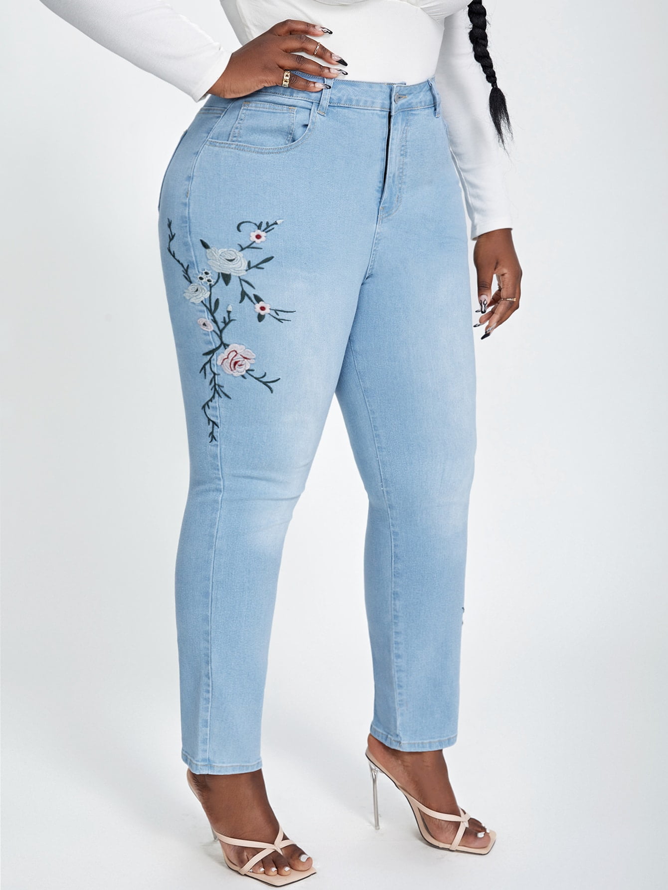High Waist Skinny Jeans 21481F412112 