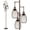 Brown, variant on Dimmable Floor Lamp, 3 x 800LM Edison Bulbs Included, Industrial Floor Lamp Standing Tree Lamp with Elegant Teardrop Cage Heads Tall Lamps for Room -Grey