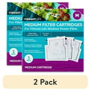 (2 pack) Vibrant Life Medium Filter Cartridge for Freshwater and Saltwater 5- to 10-Gallon Aquariums, 3 Count