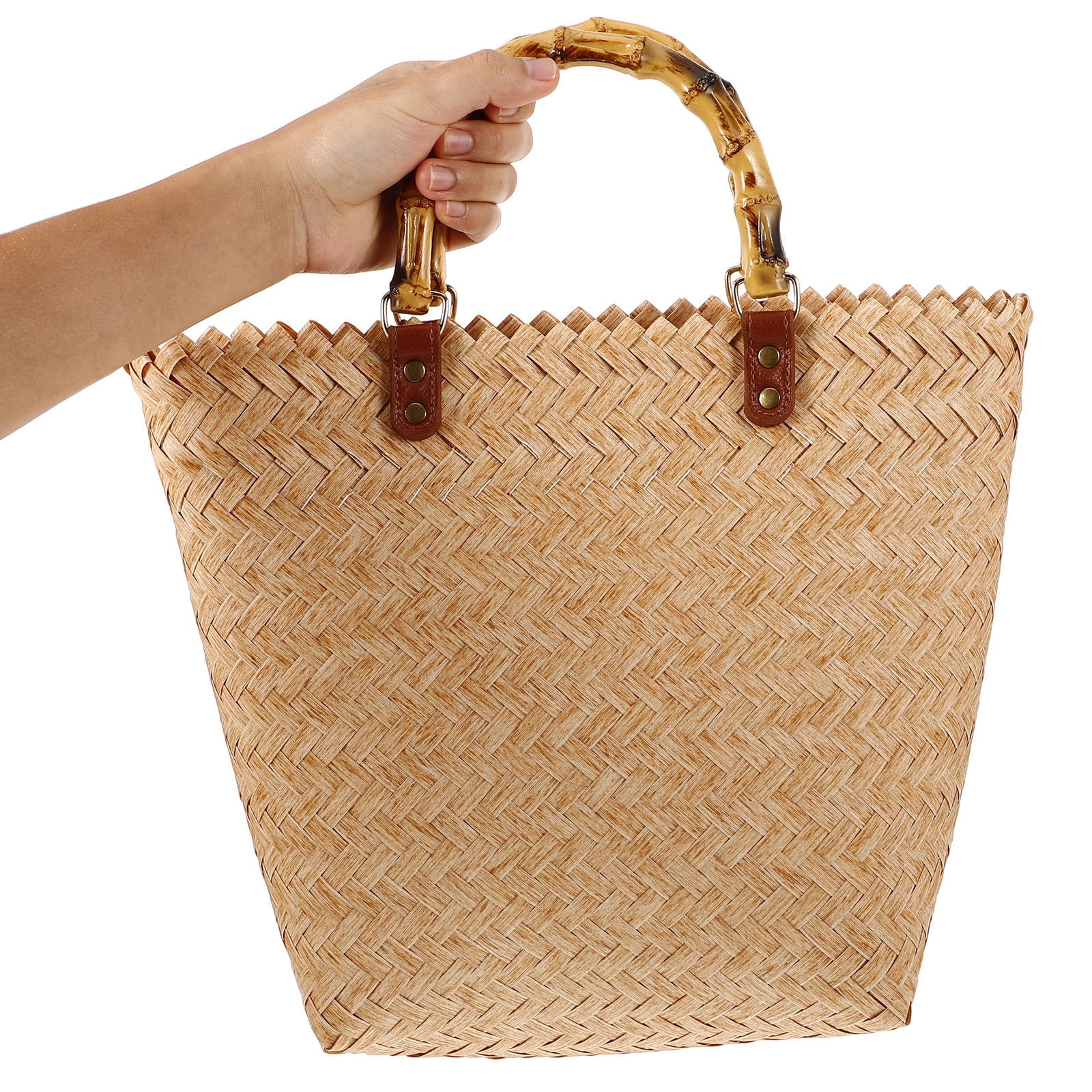 WHAMVOX  Crochet Bags for Women French Straw Woven Travel Vacation