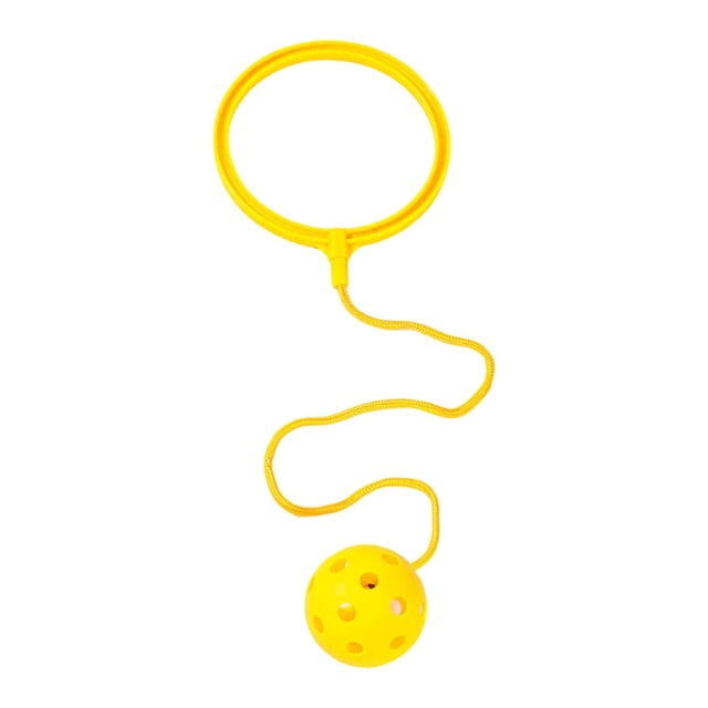 Juguete para saltar pelota en tobillo, ideal para ejercicios al libre y entrenamiento físico. Regalos de cumpleaños para niños y niñas en Amarillo