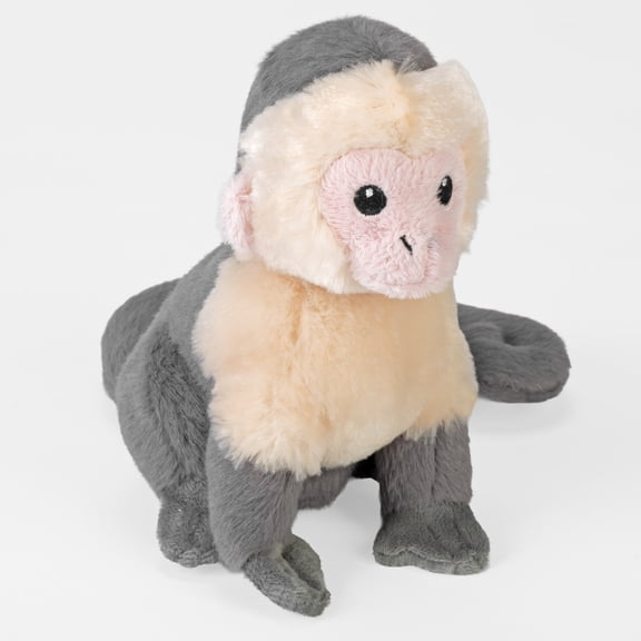Wild Republic Rainforest White Face Capuchin, Stuffed Animal, 6 Inches, Plush Toy, Fill is Spun Recycled Water Bottles