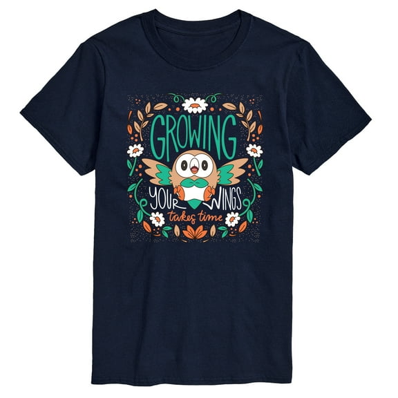 Pokémon - Rowlet Growing Your Wings Takes Time - Men's Short Sleeve Graphic T-Shirt