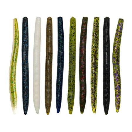 Charlie s Worms Salt Bang-O Scented Soft Bait for Freshwater Saltwater and Bass Fishing 10pk