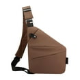 thumbnail image 3 of BLESIYA Sling Bag for Men Casual Personal Pocket Bag Shoulder Backpack Crossbody Bag Coffee Left, 3 of 8