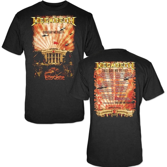 Megadeth Unisex T-Shirt China Whitehouse (Back Print) (Small)