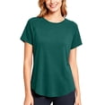 thumbnail image 2 of Maplenight Athletic T Shirts for Women Breathable Mesh Crew Neck Short Sleeve Tees Curved Hem Gym Workout Sport Shirts, 2 of 8