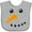 AC-Heather Grey, variant on Inktastic Snowman Face Boys or Girls Baby Bib