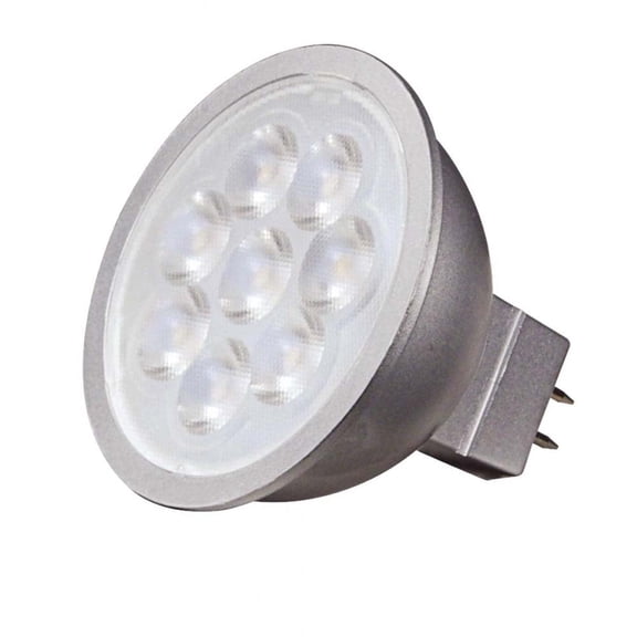 Satco S9490 - 6.5 watt; LED MR16 LED; 2700K; 25' beam spread; GU5.3 base; 12 volts