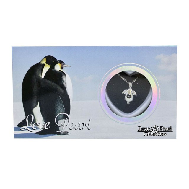 Penguin Love Pearl Créations Animaux Bricolage Perle d'Eau Douce Trousse de Collier en Acier Inoxydable