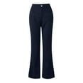 thumbnail image 4 of Women Corduroy Flare Pants Elastic Waist Bell Bottom Trousers Blue XXL, 4 of 4
