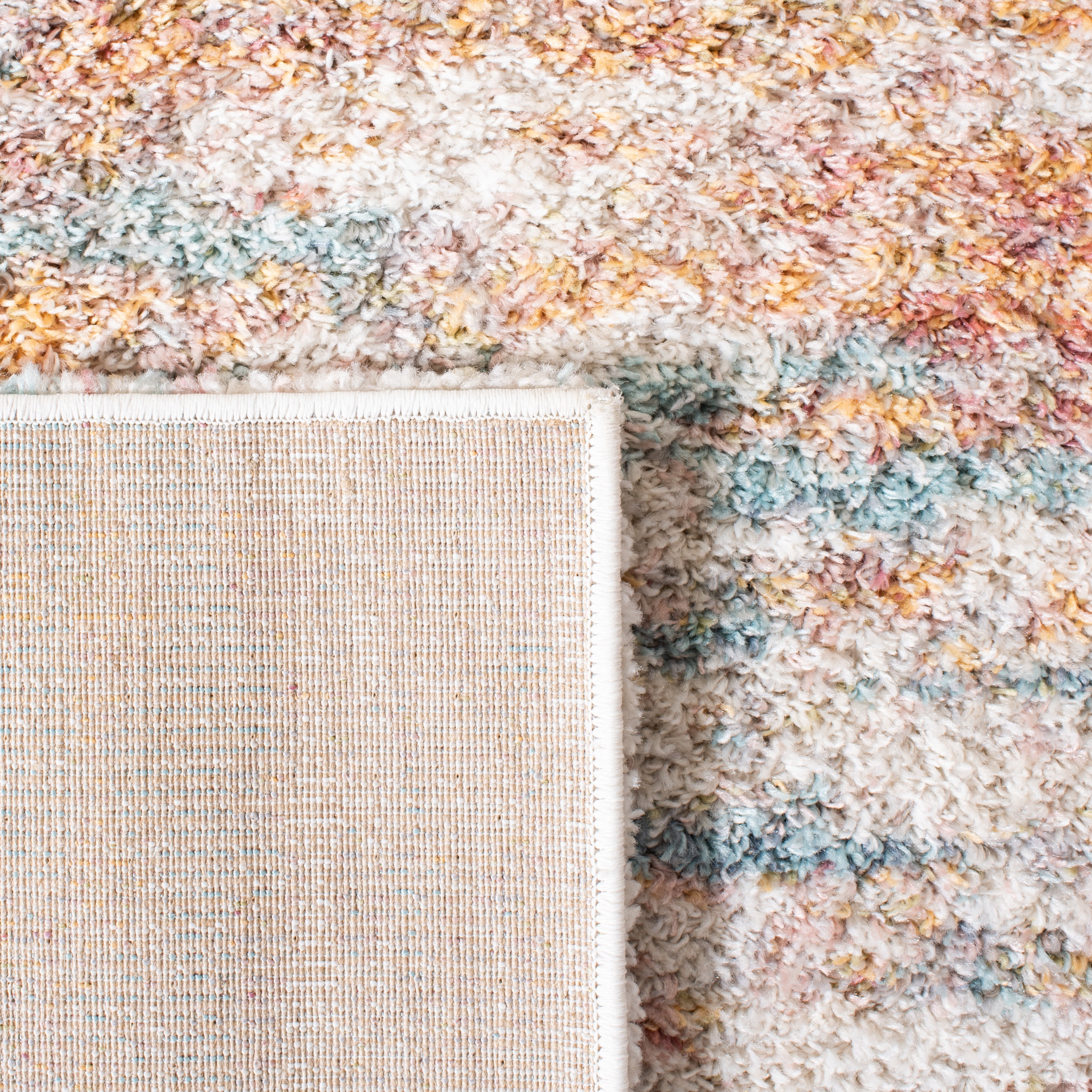 SAFAVIEH Calista Igor Abstract Runner Rug, Beige/Aqua, 2'3" x 7'