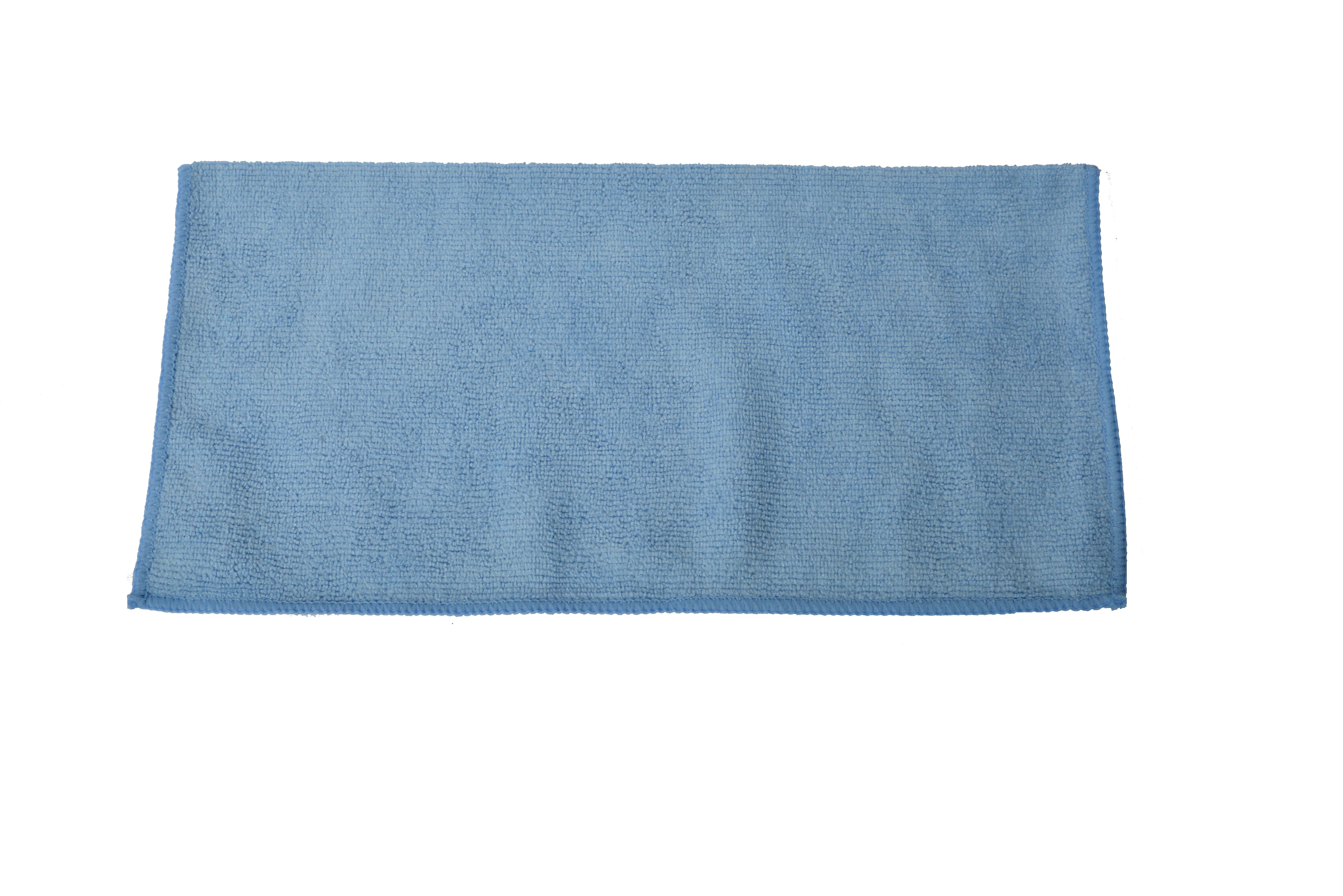 Microfiber Cleaning Cloth Detailing Towel Polishing Rag, Blue, 16 x 16
