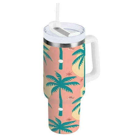 

30 Oz Car Handle Water Cup 9.9x3.5 Inch Stainless Steel Water Cup With Handle Water Cup Car Water Cup Travel Coffee Cup The Green Coconut Tree